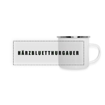 Härzbluetthurgauer Kanton Thurgau - Panorama Emaille-Tasse - Weiß - Vorne