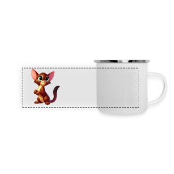 abyssin - Mug panoramique émaillé - blanc - Devant