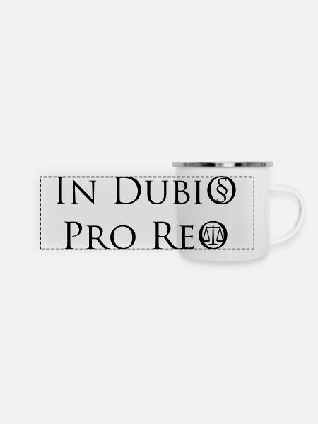 In Dubio pro Reo - Panorama Emaille-Tasse - Weiß