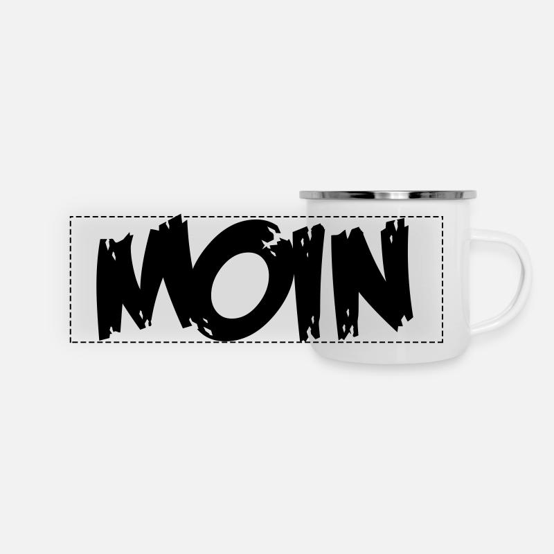 moin - Panorama Emaille-Tasse - Weiß