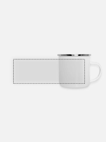 Geselle - Panorama Emaille-Tasse - Weiß