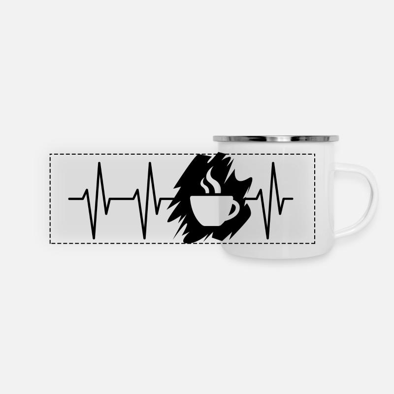 pulse coffee café heartbeat icon icon bar mug - Panoramic Camper Mug - white