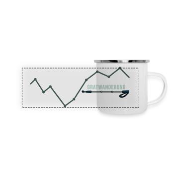 Tightrope walk Mountain hiking High altitude tour Summit Ferrata - Panoramic Camper Mug - white - Front
