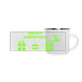 Weihnachtsmann, Videospiel - Panorama Emaille-Tasse - Weiß - Vorne