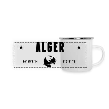 Algiers Algeria Coordinates Planet Earth - Panoramic Camper Mug - white - Front
