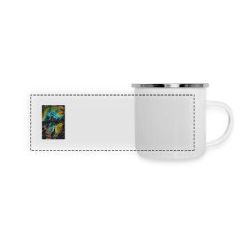 Galaxy Nebula NGC 5189 Galaxie Nebel Nerd Astro - Panorama Emaille-Tasse - Weiß - Vorne