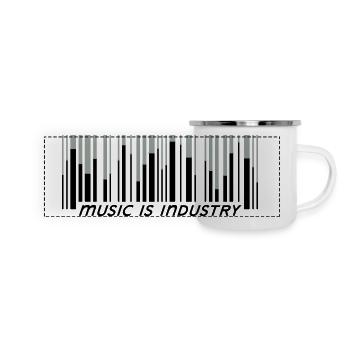 music is industry - Panorama Emaille-Tasse - Weiß - Vorne
