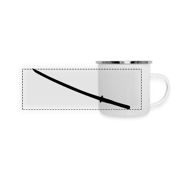 katana_sword - Mug panoramique émaillé - blanc - Devant