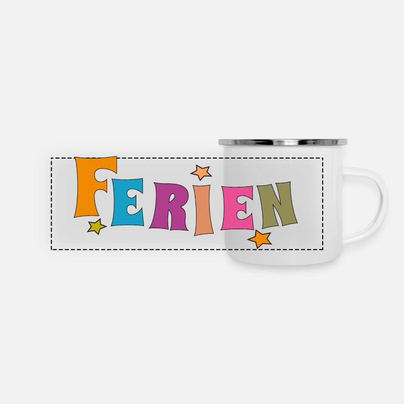 Vacances Vacances - Mug panoramique émaillé - blanc