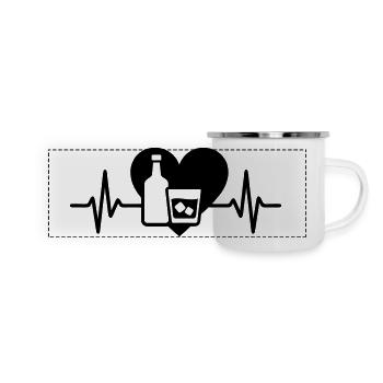 Rum Heart Aperitif Cocktail - Panoramic Camper Mug - white - Front