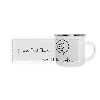 amant de gâteau - Mug panoramique émaillé - blanc - Devant