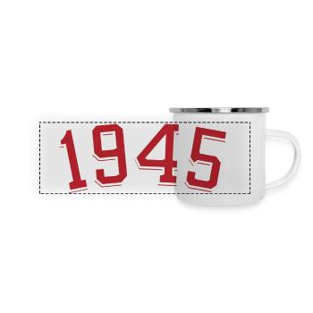 Année de naissance sport 1945 - Mug panoramique émaillé - blanc - Devant