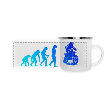 A must-have for real motocross - Panoramic Camper Mug - white - Front