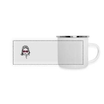 Süßester Mittelfinger.... - Panorama Emaille-Tasse - Weiß - Vorne