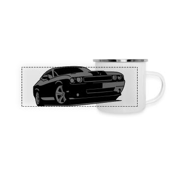 Classic muscle car - Panoramic Camper Mug - white - Front