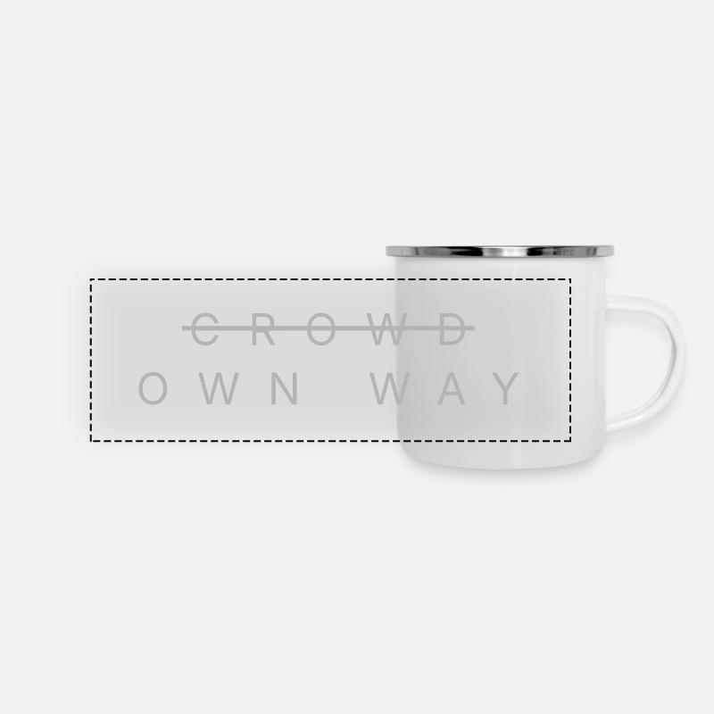 CROWD̶ → OWN WAY - Panoramic Camper Mug - white