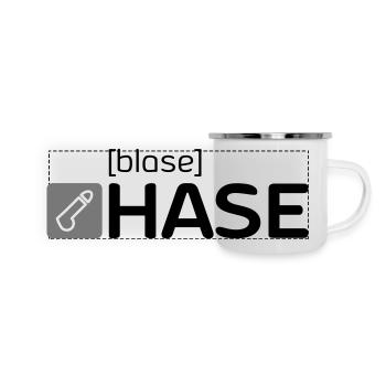 [blase] HASE - Panorama Emaille-Tasse - Weiß - Vorne