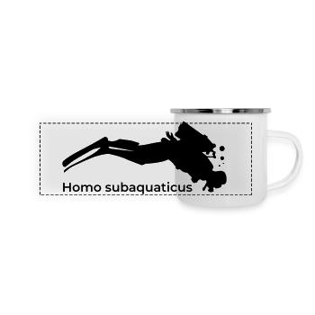Homo Subaquaticus - Underwater Diver - Panoramic Camper Mug - white - Front