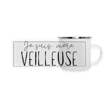 mère veilleuse - Mug panoramique émaillé - blanc - Devant