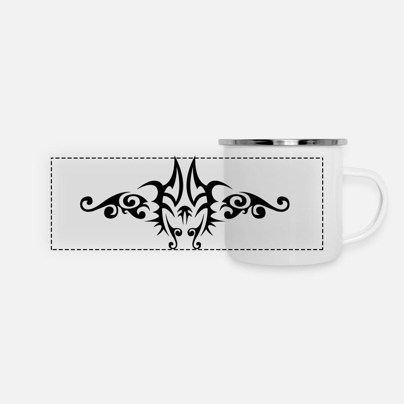 Tribal 6 par Helfspawn - Mug panoramique émaillé - blanc