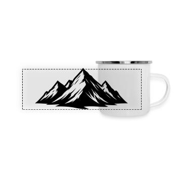 Mountains symbolism - Panoramic Camper Mug - white - Front