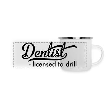 Dentiste - Mug panoramique émaillé - blanc - Devant