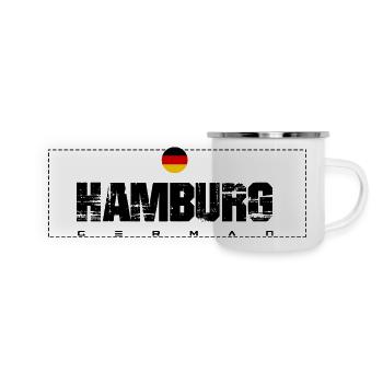 German Heritage Circle Flag - Panoramic Camper Mug - white - Front