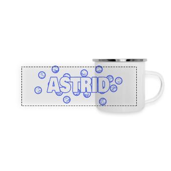 Astrid als Liebe - Panorama Emaille-Tasse - Weiß - Vorne