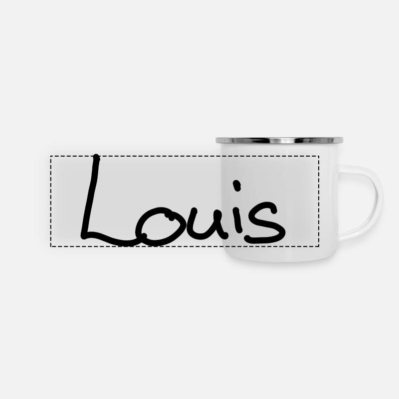 Louis - Panorama Emaille-Tasse - Weiß