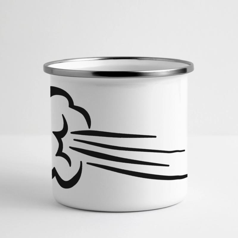 Comic Effekt Geschwindigkeit Panorama Emaille-Tasse