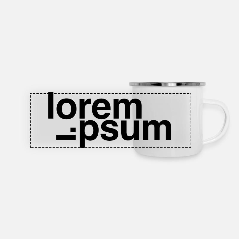 Lorem Ipsum - Panorama Emaille-Tasse - Weiß