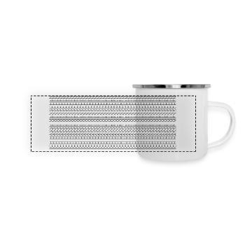 Tasse versteckter Botschaft - Ich hasse Menschen - Panorama Emaille-Tasse - Weiß - Vorne