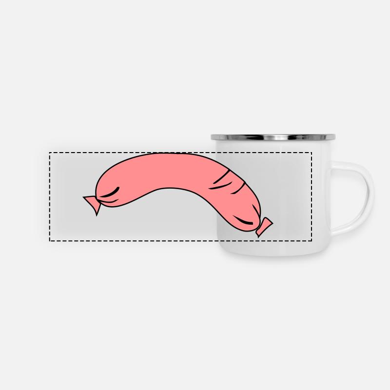 wurst - Mug panoramique émaillé - blanc
