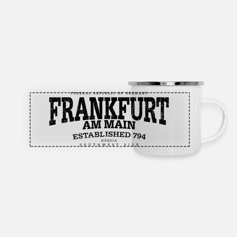 Frankfurt am Main (black oldstyle Edt. '13) - Panoramic Camper Mug - white