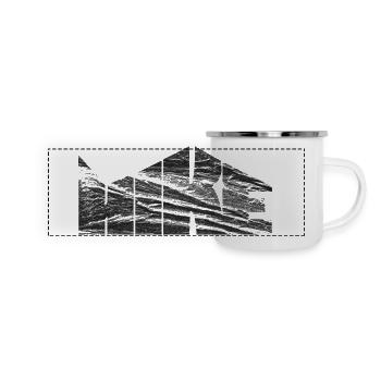 Hike Wandern - Panorama Emaille-Tasse - Weiß - Vorne