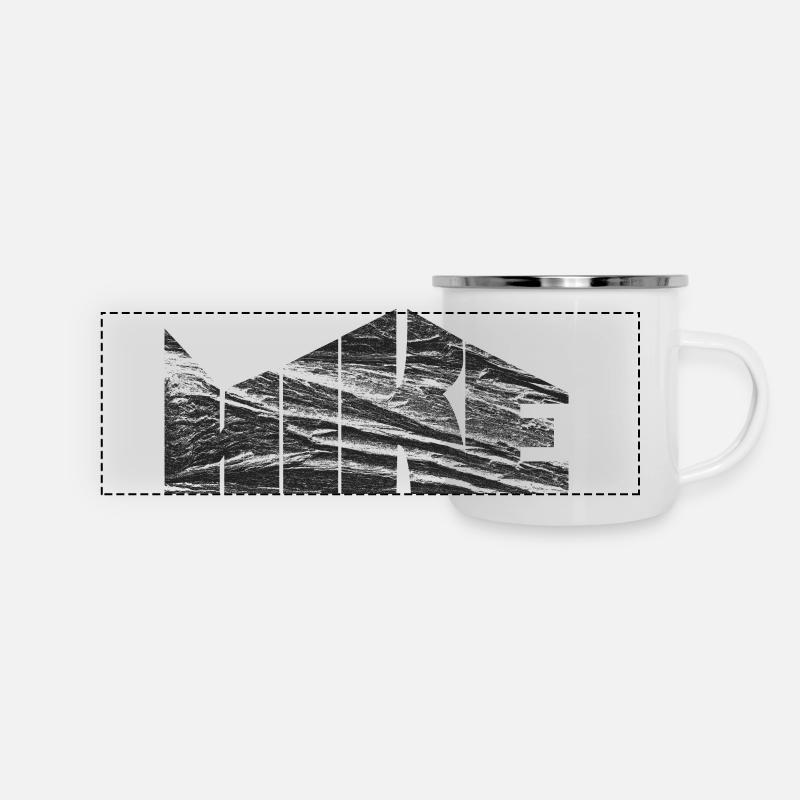 Hike Wandern - Panorama Emaille-Tasse - Weiß