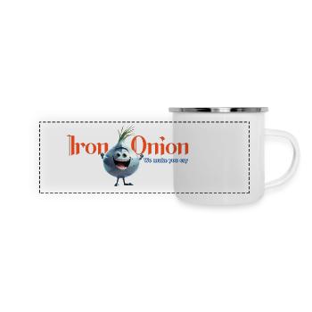 IronOnion rouge médiéval - Mug panoramique émaillé - blanc - Devant