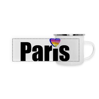Paris - Europe - Mug panoramique émaillé - blanc - Devant
