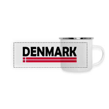 Drapeau du Danemark - Mug panoramique émaillé - blanc - Devant