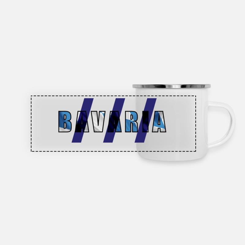 Bavière _ 04 - Mug panoramique émaillé - blanc