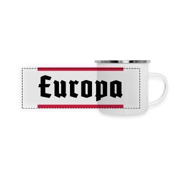 Europa - Mug panoramique émaillé - blanc - Devant