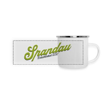 Spandau Berlin Bezirk Deutschland - Panorama Emaille-Tasse - Weiß - Vorne