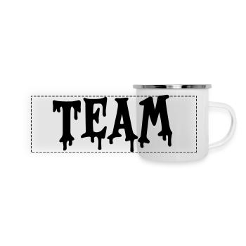 équipe - Mug panoramique émaillé - blanc - Devant