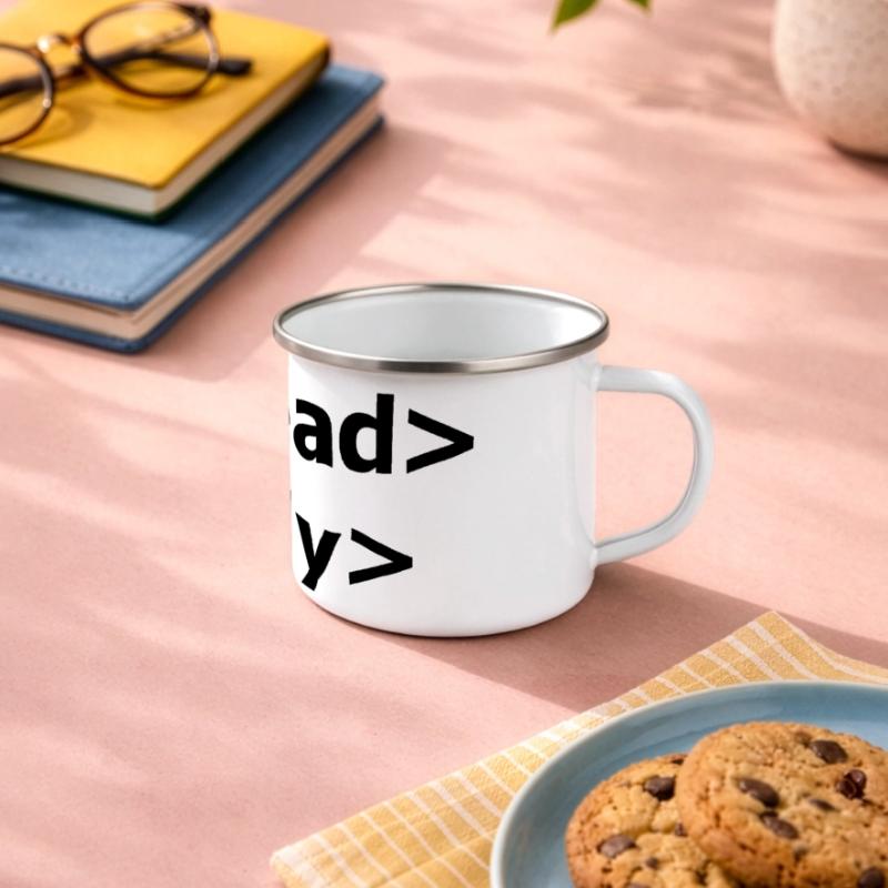 HTML Fun Mug panoramique émaillé