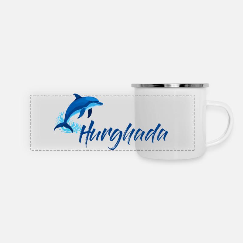 Tourisme Hurghada Égypte - Mug panoramique émaillé - blanc
