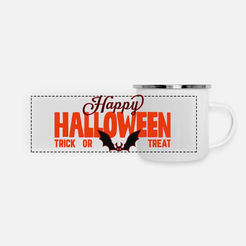 Happy Halloween Trick or Treat - Panoramic Camper Mug - white