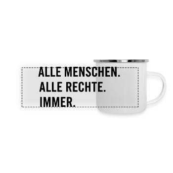 All people, all rights, always – anti-racism - Panoramic Camper Mug - white - Front