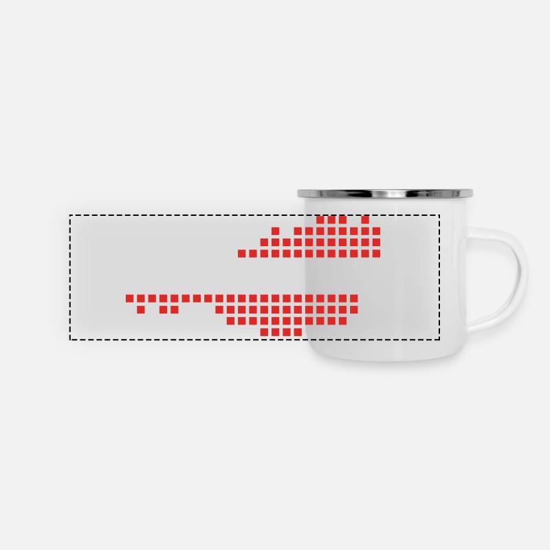 Autriche - Mug panoramique émaillé - blanc