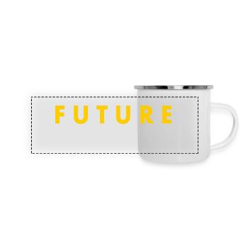 Future - Panorama Emaille-Tasse - Weiß - Vorne