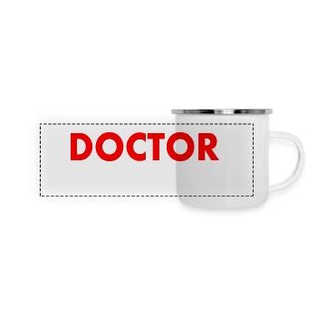 Doctor - Mug panoramique émaillé - blanc - Devant